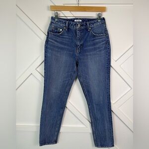 SLY Jeans Japanese Streetwear High Rise Slim Straight Denim Jeans Blue Size 26